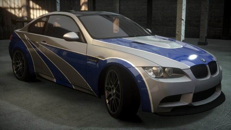 Blue and Silver BMW Car — Dramatic