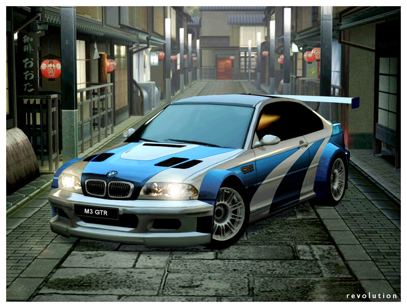 Blue and Silver BMW M3 GTR