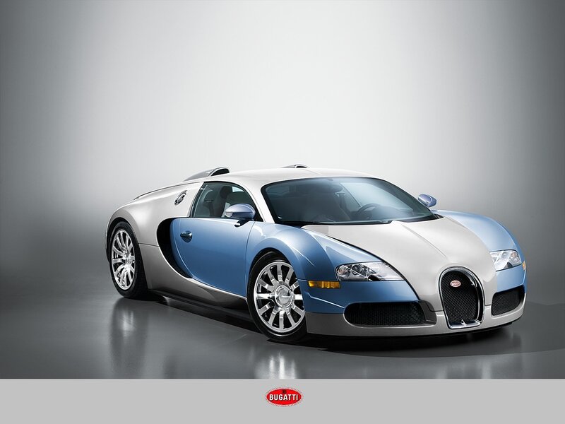 Blue and Silver Bugatti