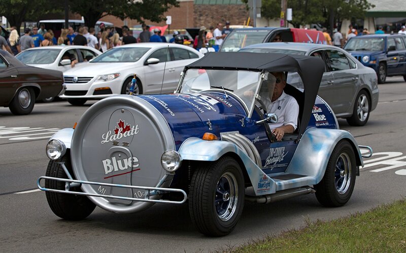 Blue and Silver Car — Outdoor