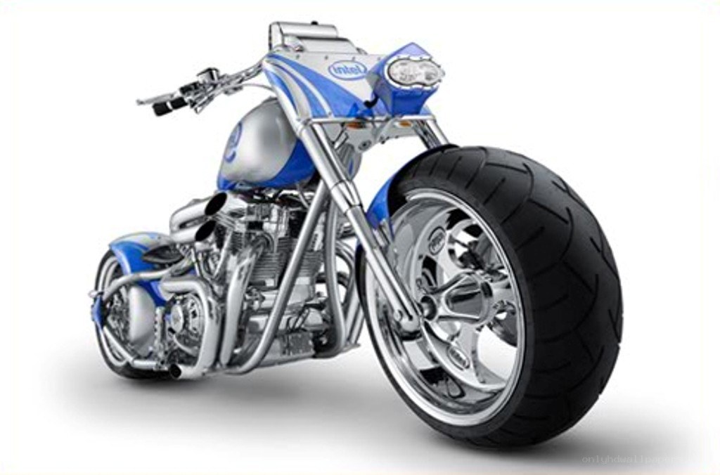 blue and silver custom motorcycle