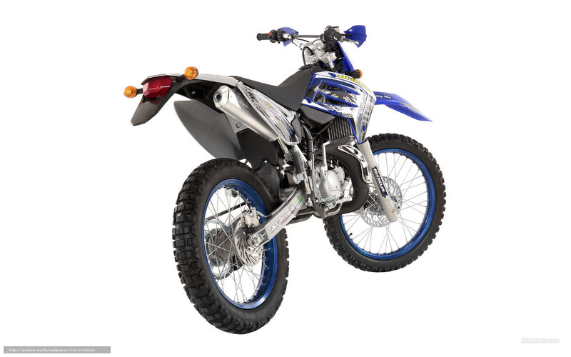 Blue and Silver Dirt Bike — Neutral, Photograph
