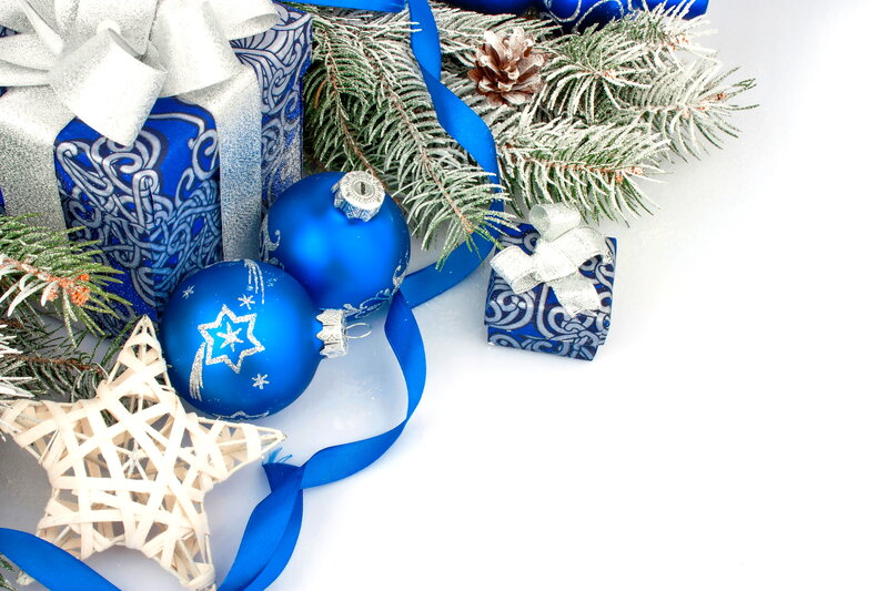 Blue and Silver Holiday Decor — Festive