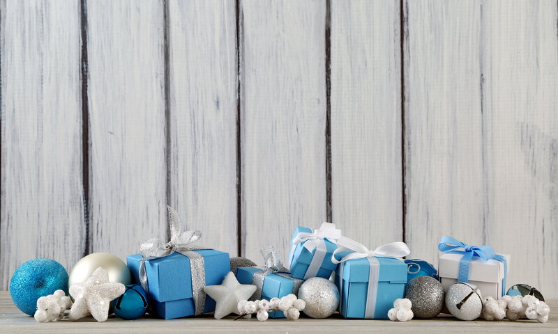 Blue and Silver Holiday Gifts