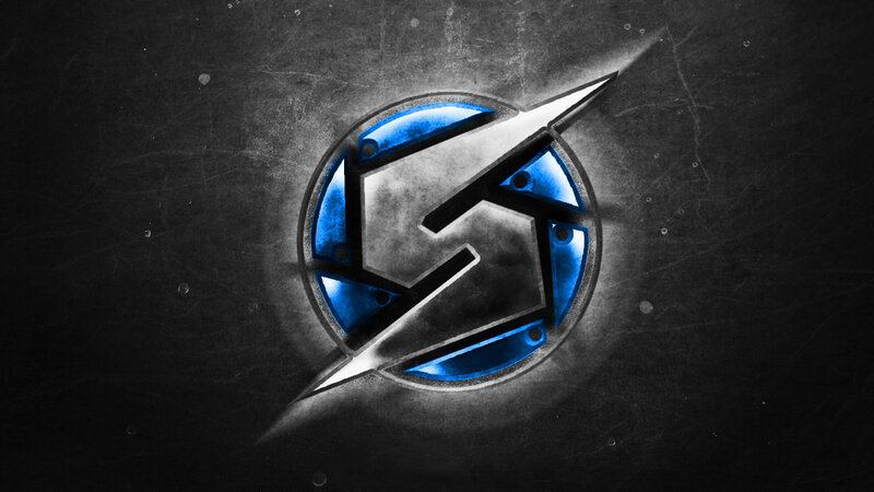 blue and silver logo design