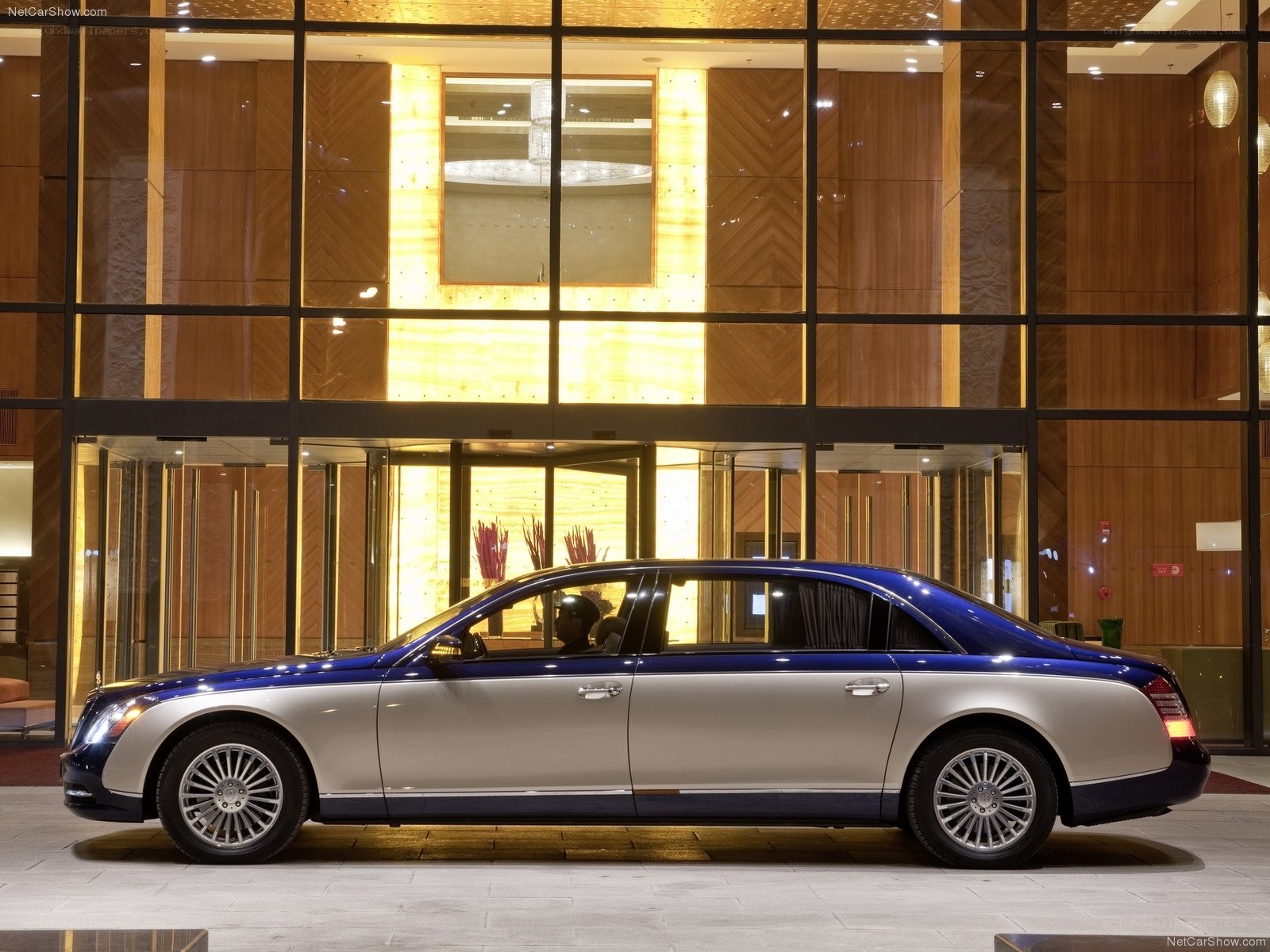 blue and silver luxury car