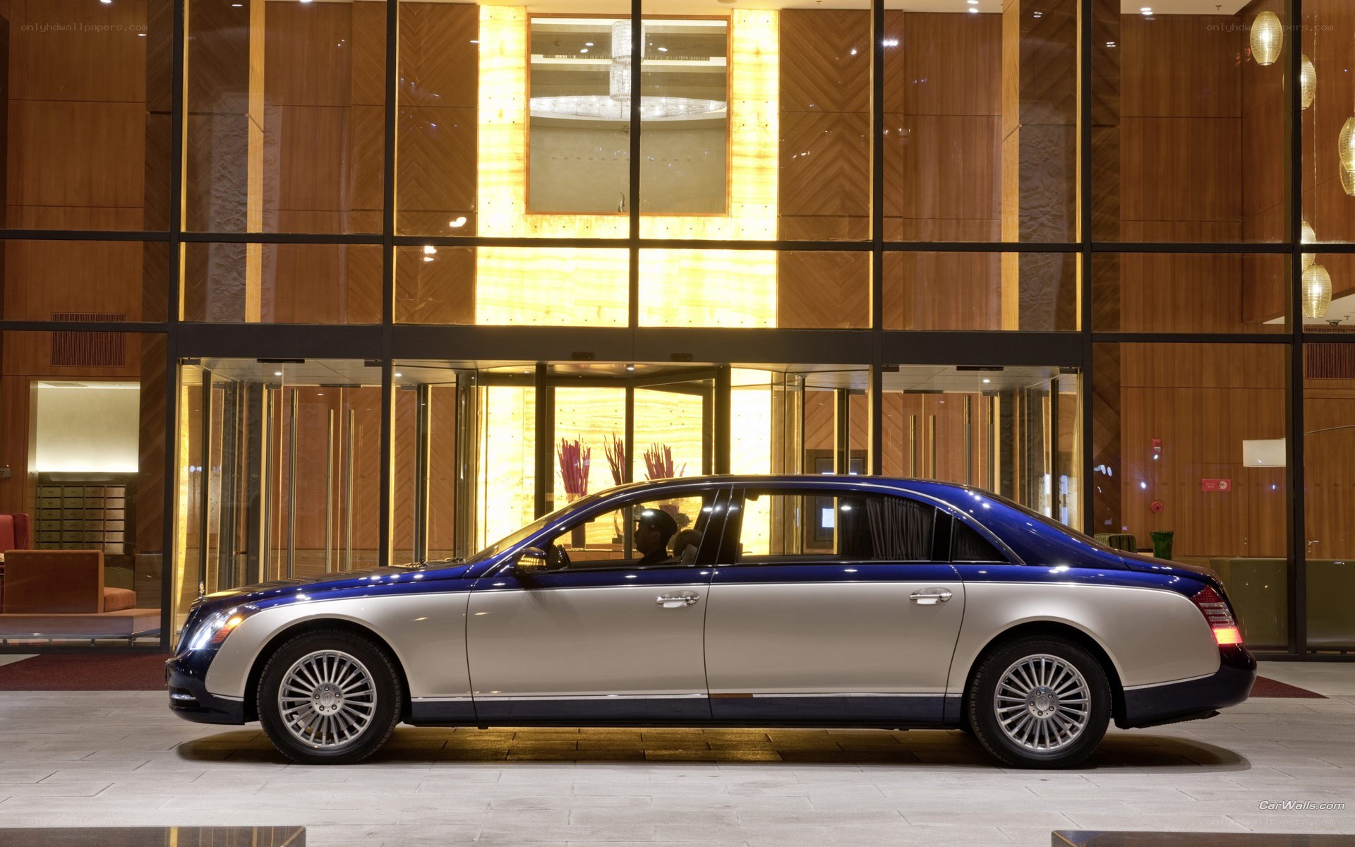 blue and silver luxury car