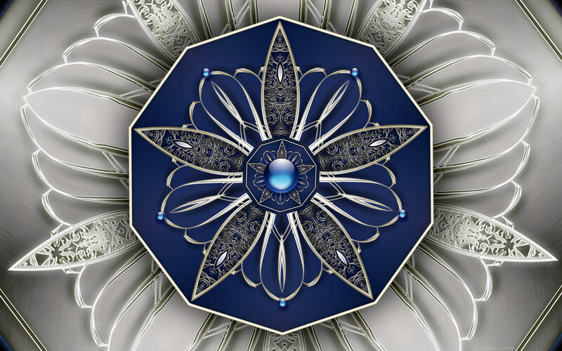 Blue and Silver Mandala