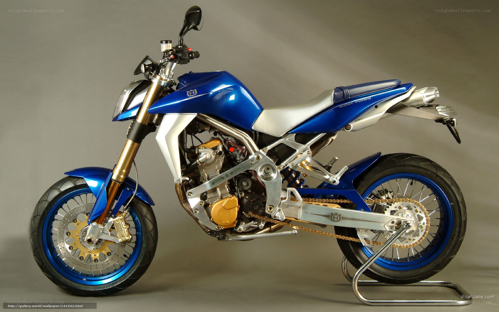 blue and silver motorcycle