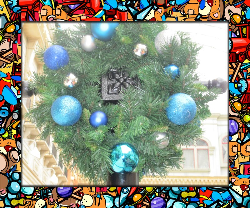 Blue and Silver Ornaments — Green