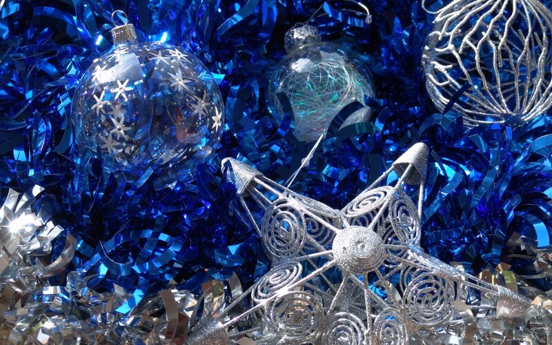 Blue and Silver Ornaments — Star