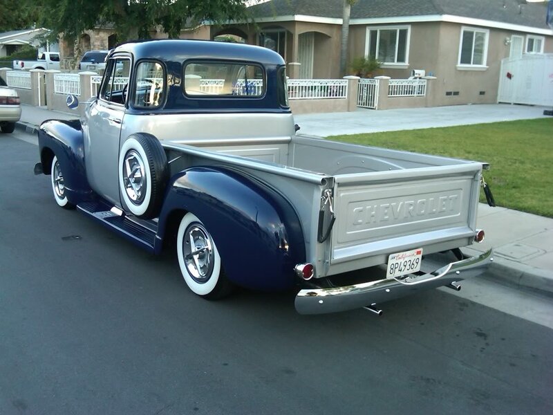 Blue and Silver Pickup Truck — Calm, Afternoon, Photograph
