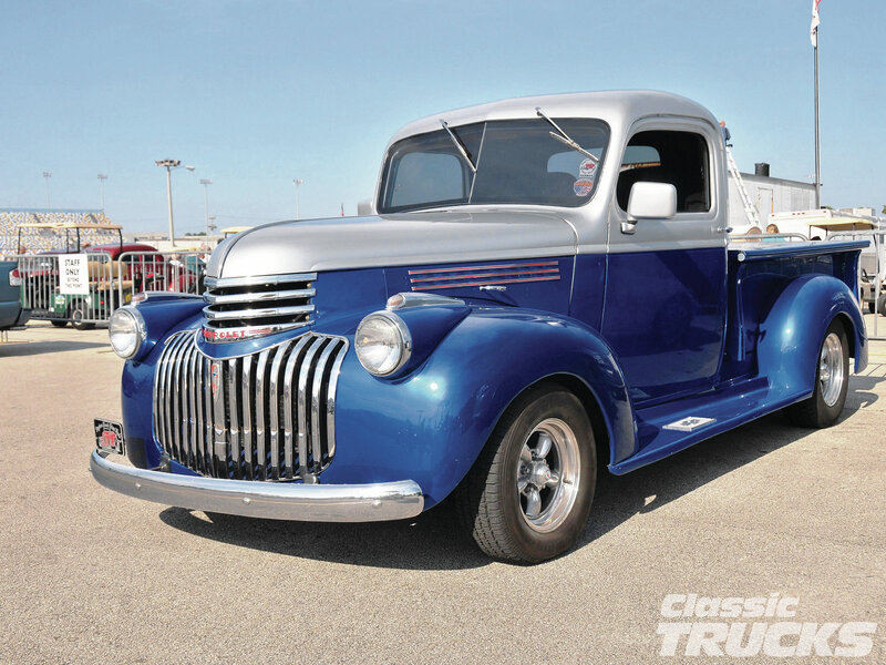 Blue and Silver Pickup Truck — Calm, Afternoon