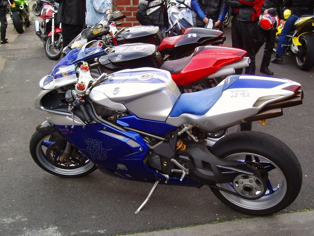 Blue and silver sport motorcycle