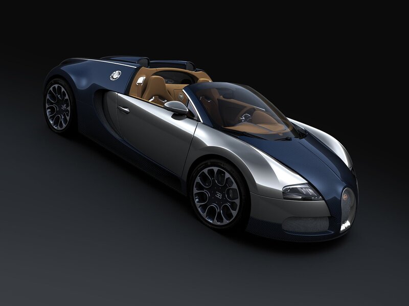 Blue and Silver Sports Car — Dramatic, 3d Render