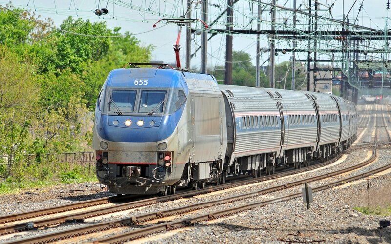 Blue and Silver Train — Calm, Afternoon