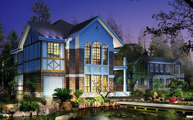 Blue and Stone House — Serene