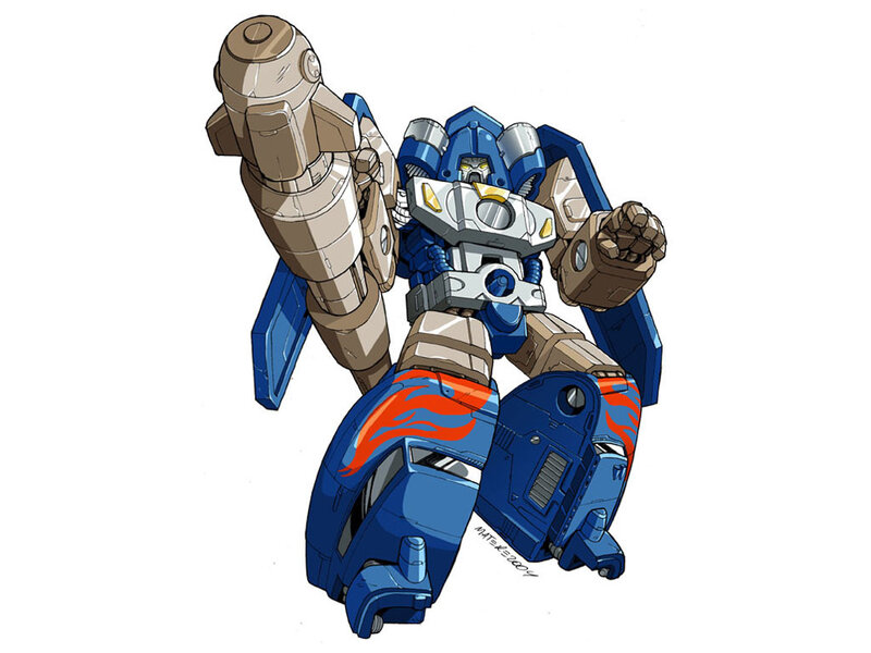 Blue and Tan Robot