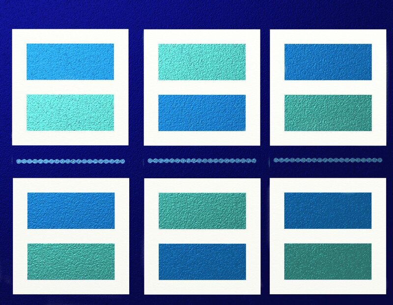 blue and teal color swatches