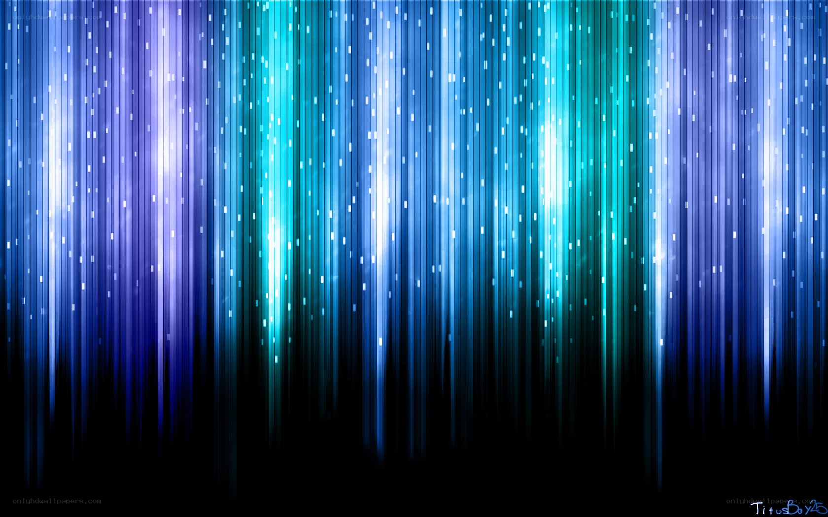 blue and teal light streaks