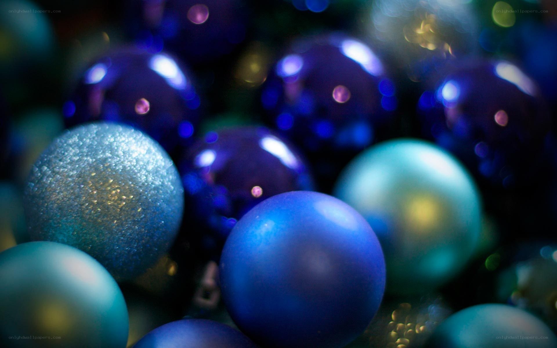 blue and teal ornaments