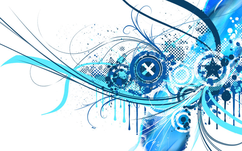 Blue and White Abstract Design — Dynamic