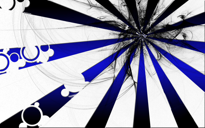 blue and white abstract fractal design