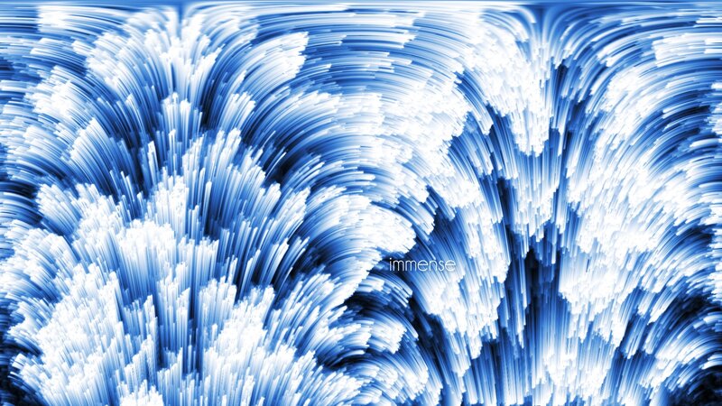 Blue and White Abstract Pattern — Dynamic, Digital Art