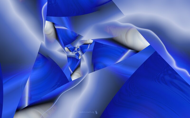 Blue and White Abstract Shapes — Dynamic
