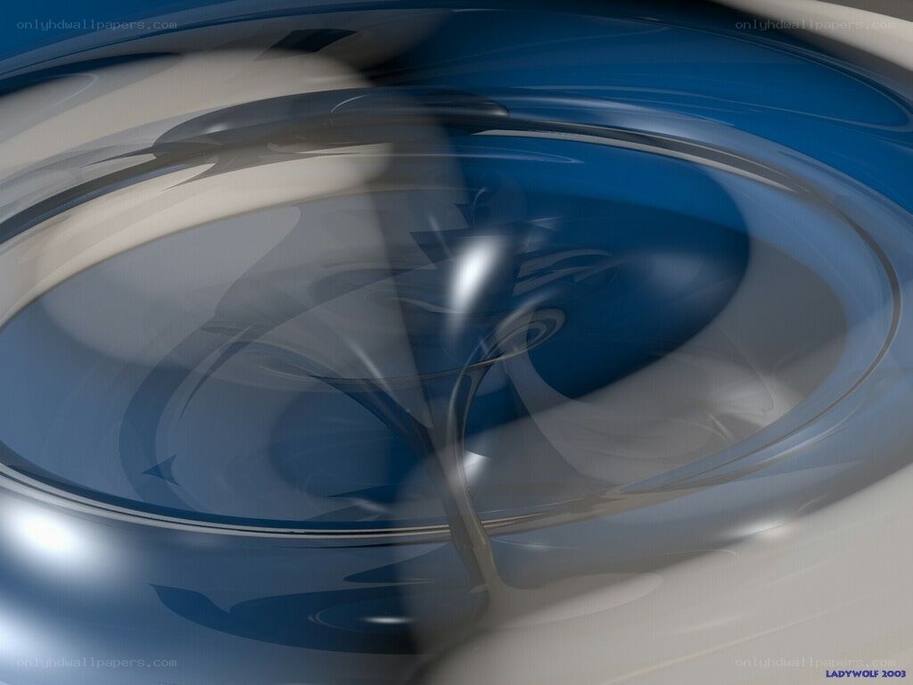 Blue and white abstract swirl
