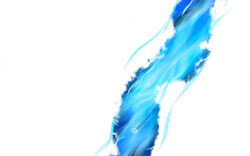 Blue and White Abstract Wave — Dynamic