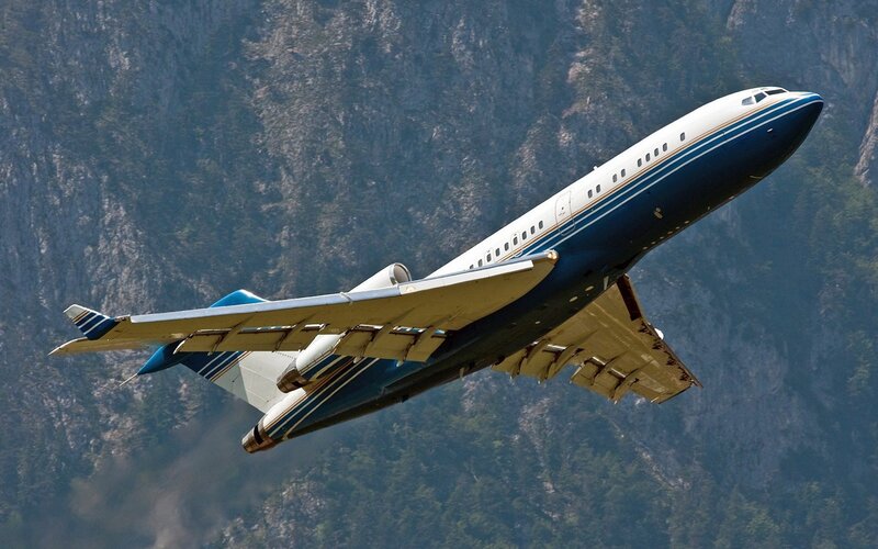 Blue and White Airplane — Dramatic, Afternoon