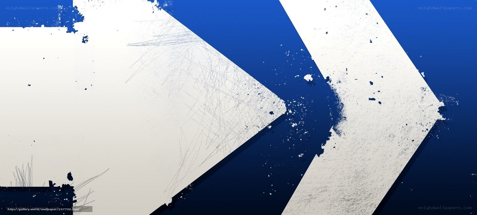 blue and white arrow design