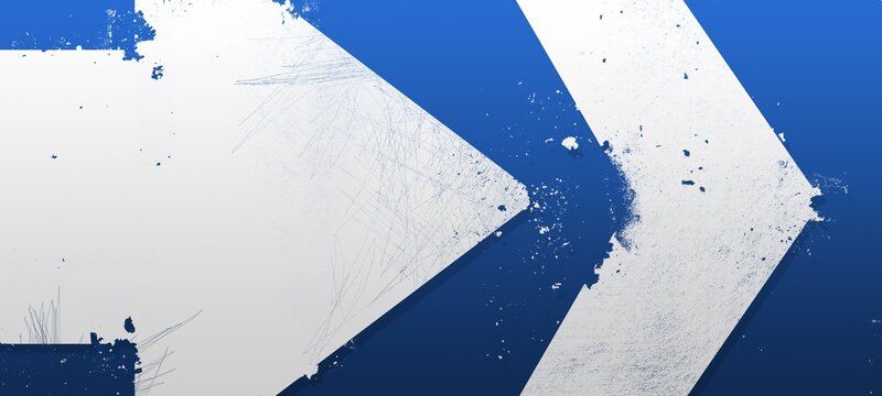 blue and white arrow design