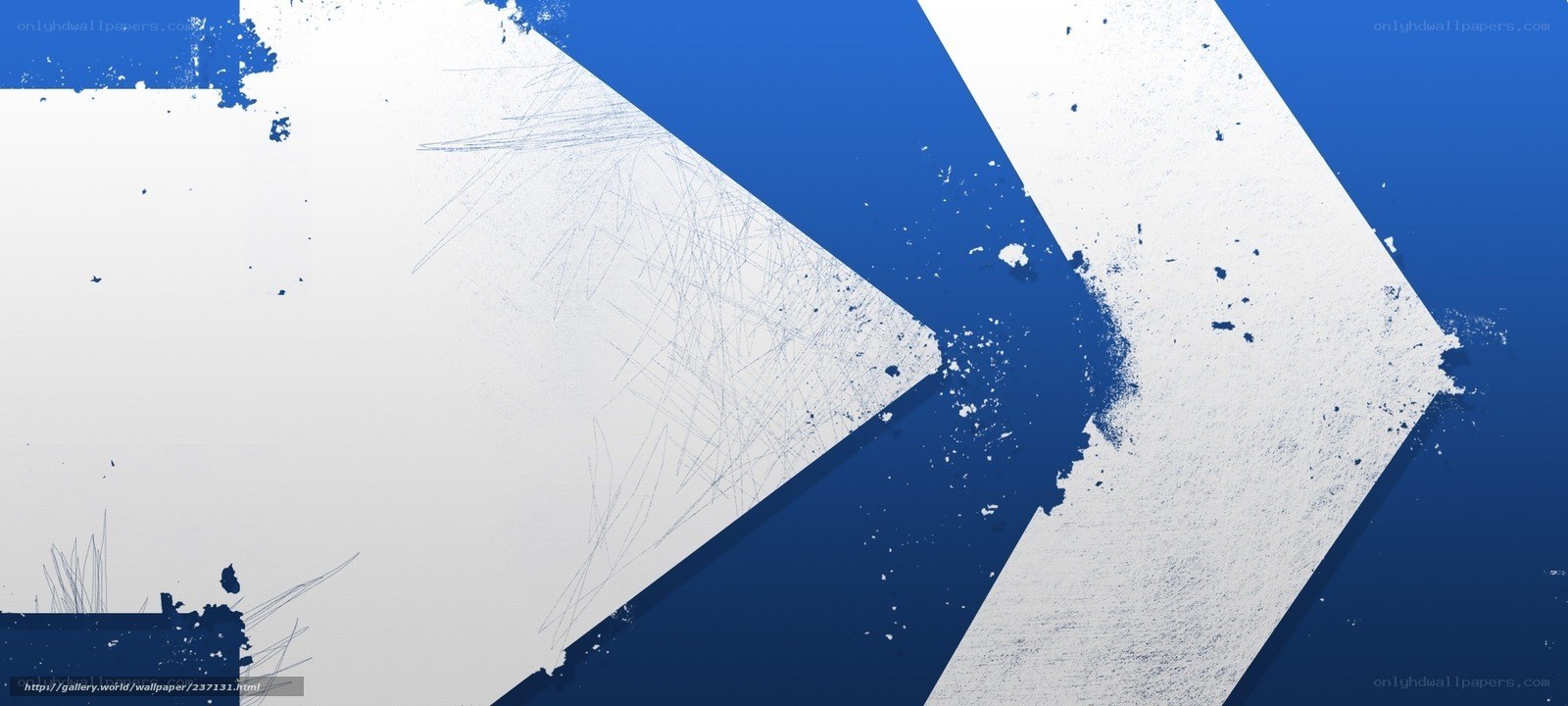 blue and white arrow design