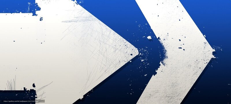 Blue and White Arrow