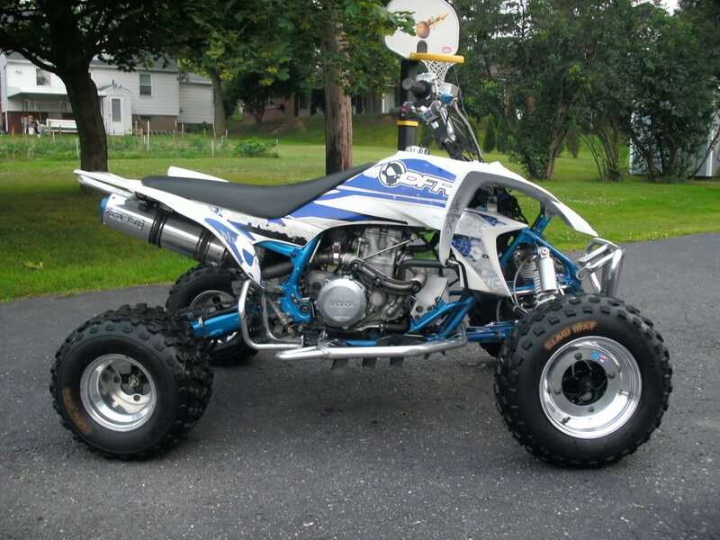 Blue and White Atv