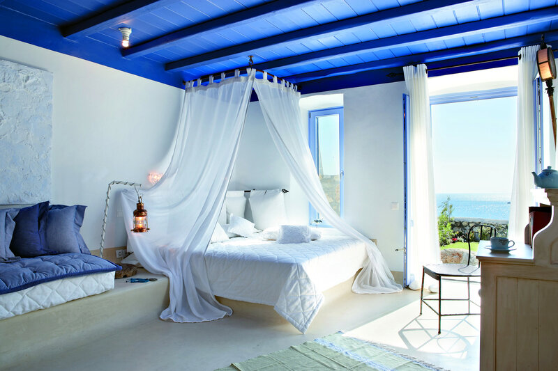 Blue and White Bedroom