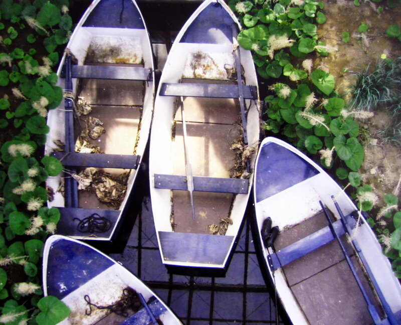 Blue and White Boats — Calm