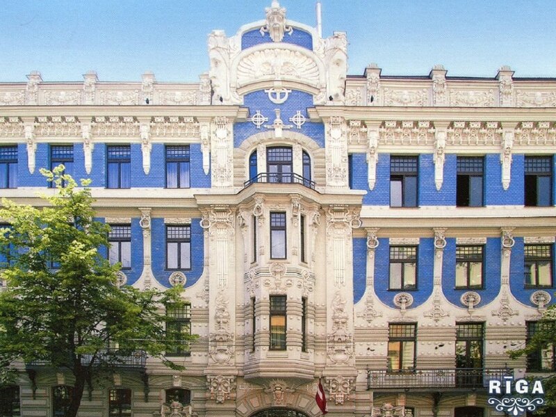 Blue and White Building — Calm