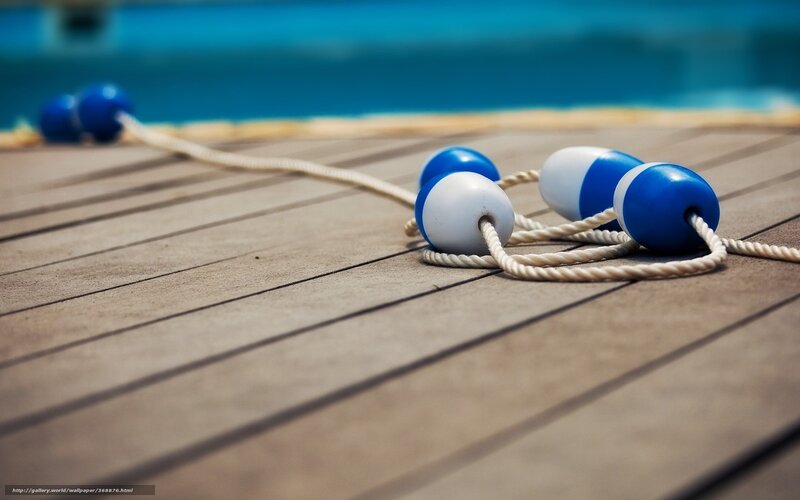Blue and White Buoys — Calm