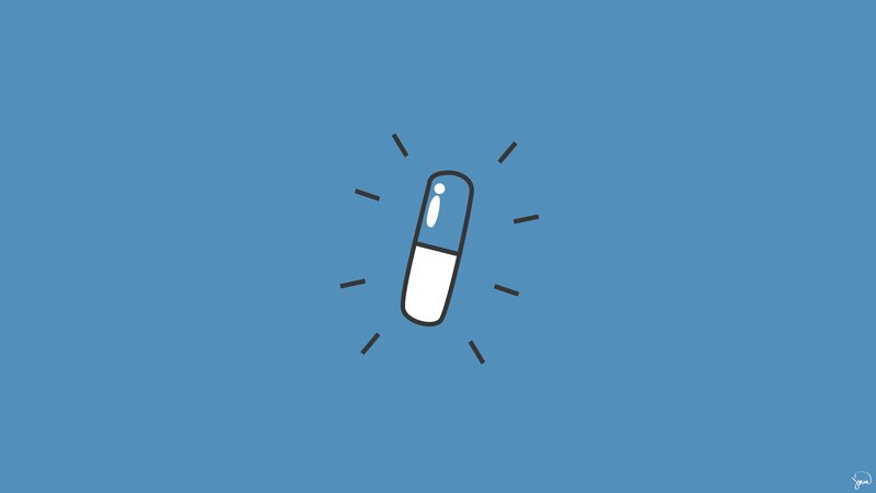 Blue and White Capsule
