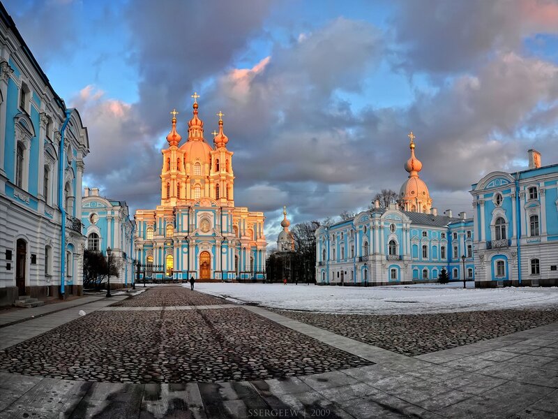Blue and White Cathedral — Dramatic