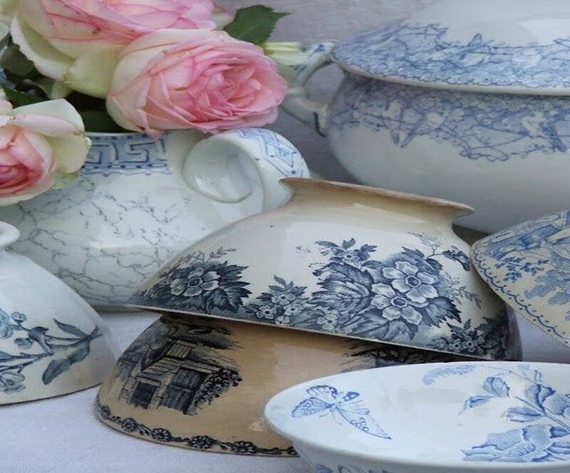 Blue and White Ceramic Bowls
