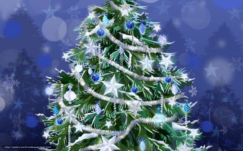 blue and white christmas tree