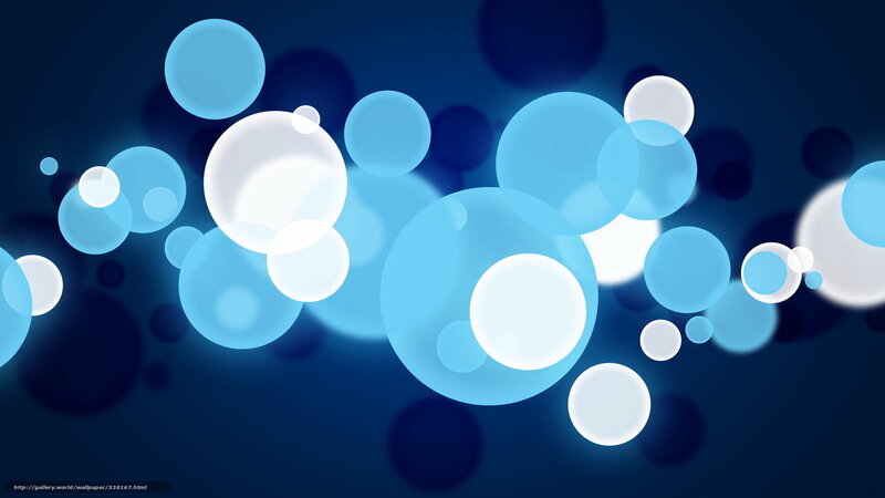 Blue and White Circles — Calm, Abstract