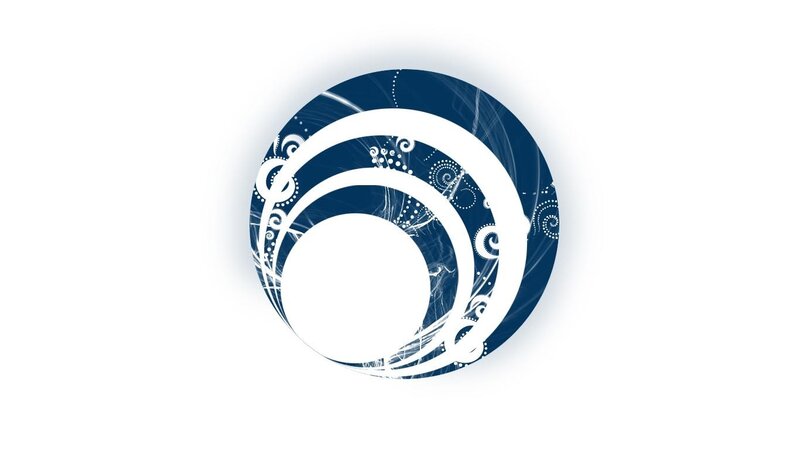Blue and White Circular Design — Calm