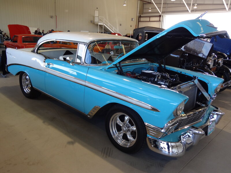 Blue and White Classic Car — Light Blue