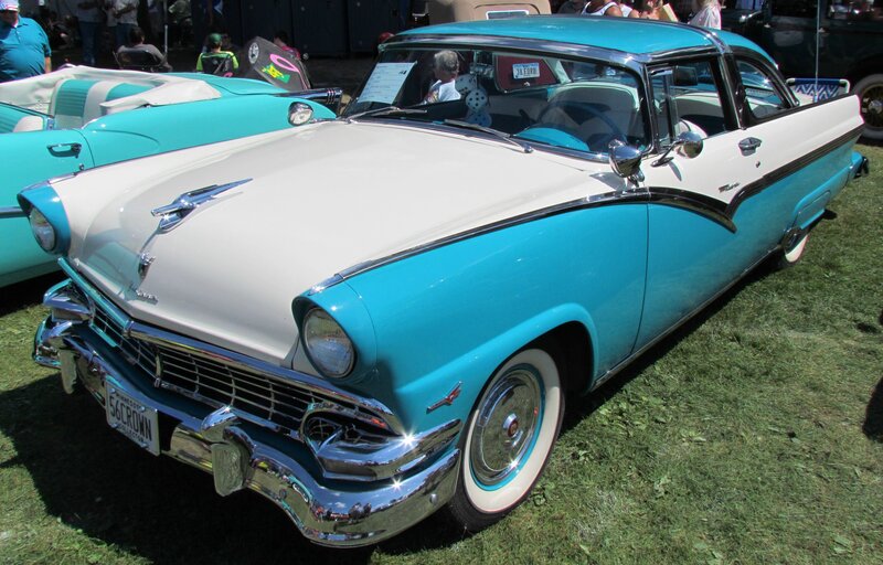Blue and White Classic Car — Outdoor