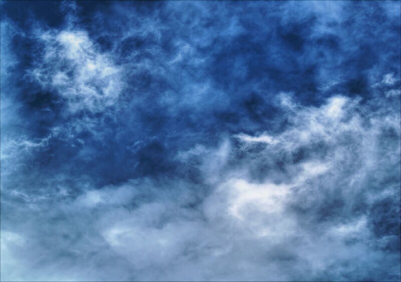 Blue and White Clouds — Dramatic, Photograph